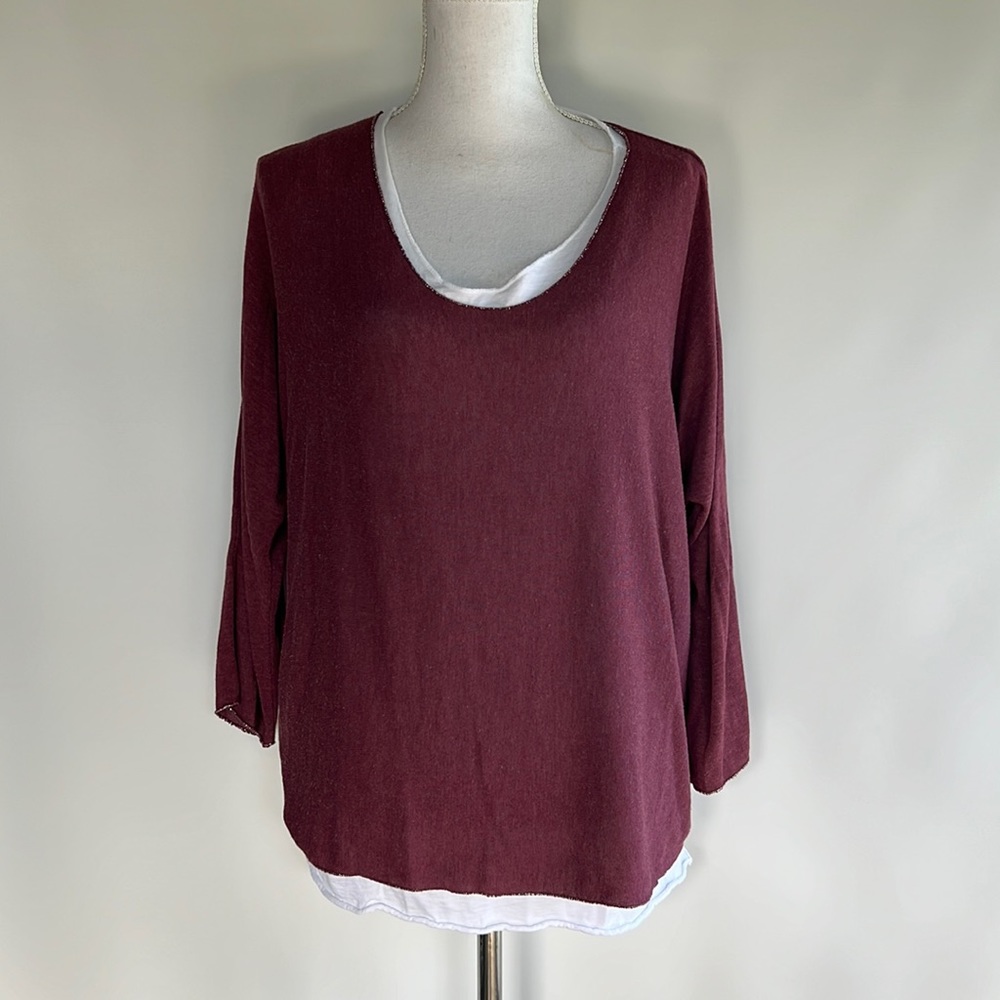 New Collection Layered 3/4 Sleeve Tee - NSF